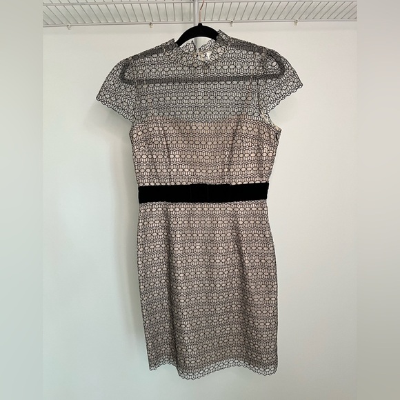 Milly of New York Sheer Overlay Cocktail Dress - Picture 1 of 13